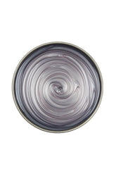 Top view of a can of Satin Smooth SIlver Tourmaline Wax with no lid featuing its glossy silver color